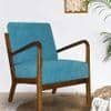 Solitude Accent Chair ( Blue Texture)