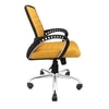 Smart Ergonomic Chair With Breathable Yellow Mesh Fabric