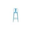 Adley Metal Bar Chair in Glossy Finish-blue