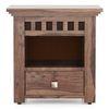 Fidora Solid Wood Bedside Table in Teak Finish