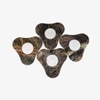 Poppy Marble Side Table Set of Four in Beige Colour
