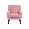 Azriah Boucle Fabric Accent Chair in Pink