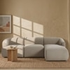 Zenliving Wood Left Aligned 3-Seater With Upholstery Non Storage Sofa In White Colour