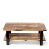 Aroda Sheesham Wood Coffee Table In Natural Rustic Wood Finish