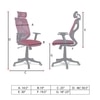 Zeeazyana High Back Ergonomic Chair in Maroon Colour