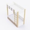 Pine Tree Single Size Bunk Bed In White & Oak Colour