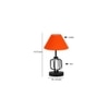 Raelyn Orange cotton Table lamp with Iron Base