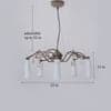 Nolan 5 Light White Glass Chandelier