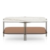 Paloma Square Marble Coffee Table in Pluto Spanish Ceramic Finish