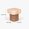 Nouve Solid Wood Side Table in Clear Lacquer Finish