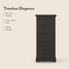 Alexandra Solid Wood Chest of Drawers in American Walnut Finish