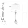Delta Brass Table Lamp with White Cotton Shade