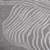 Handmade Round Wool Silk Rug Abstract Contour Taupe 10 Feet Carpet