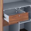 Loretta Engineered Wood 2 Sliding Door Wardrobe in Wheat Brown Walnut Finish
