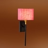 Devansh Metal Electric Wall Light in Black Colour with Pink Shade Count of 1 Light