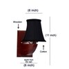 Devansh Wood Wall Mounted Lamp With Black Cotton Shade