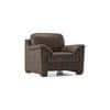 Farina 1 Seater Luxury Italian Leather Sofa In French Roast