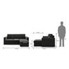 Kowloon Sectional 3 Seater Pull Out Sofa cum Bed In Pebble Grey Colour