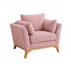 Lorentz Boucle Fabric Lounge Chair in Pink Colour