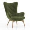 Contour Chair With Ottoman In Moss Green