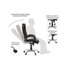 Ettorez Vanity Hb Premium Leatherette Chair In Brown Colour