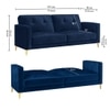 Novelle 3 Seater Click-Clack Sofa cum Bed  in Navy Blue Colour