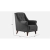 Joplin Accent Chair in Dark Grey Colour