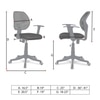 Jaazza Low Back Ergonomic Chair in Black Colour