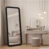 The Artment Unbreakable Black Square Puff Floor Mirror (170 x 70) cm