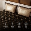 Stoa Paris Satin Comforter Set for King Size Bed 300TC Premium Bedding Midnight Glamour