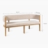 Dune Solid Wood Bench in White Colour