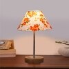 Devansh Multicolor Cotton Table Lamp With  Natural  Wood Base  & Steel Pipe (10X16.25 Inches)-39