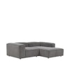 Elegantedge Wood Left Aligned 2-Seater With Upholstery Non Storage Sofa In Grey Colour