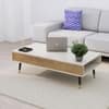 Hexa Engineered Wood Coffee Table With Metal Legs In Satvario