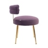 Swizzy Solid Wood Accent Chair in Purple Colour