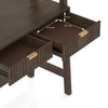 Strava Solid Wood and Cane Study and bookshelf with in Dark chestnut Finish