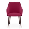 Owen Fabric Lounge Chair in Raspberry Colour