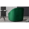 Chrishun Solid Wood Accent Chair in Green Colour