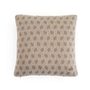 Geometric Stone  And Natural Knitted Cushion Cover  16X16 Inches
