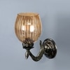 Devansh Metal Electric Wall Light in Antique gold Colour with Lavender Shade Count of 1 Light