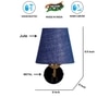 Devansh Metal Electric Wall Light in Black Colour with Blue Shade Count of 1 Light