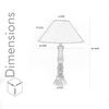 Hatton hand crafted Solid wood honey finish table lamp With Black Cotton Shade