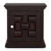 Weave Solid Wood Bedside Table in Mahogany Finish