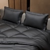 Stoa Paris Comforter Set Double Bed, 300TC Satin Double Bed Comforters in Twilight Embrace