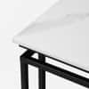 Regent Metal Console Table in Black Finish with Porcelain Top