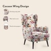 Genoa Wing Chair in  Floral Colour