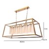 Eliante Hanging Light, 5 Bulb, Champagne Glass Shade, Mild Steel, Modern Pendant Lighting