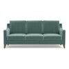 Abbey Sofa Set (Colour : Dusty Turquoise Velvet, Cushion : Hard, Seater : 3+1+1)
