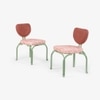 Dastoori Stainless Steel Outdoor Dining Chair in Beige Colour