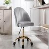 HINDMEN Leather Accent Chair in Blue Colour